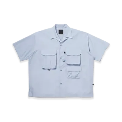 DAIWA PIER39 Tech Multi Tool Pocket Shirt S/S Solid "Ice Blue"
