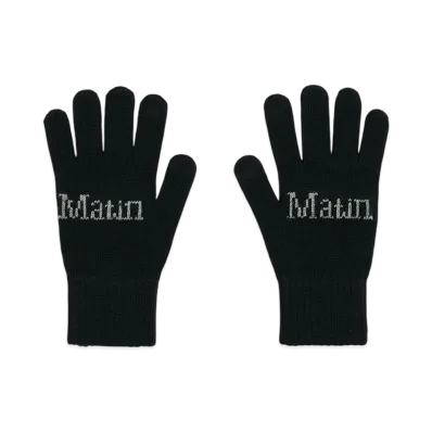Matin Kim Matin Split Logo Knit Gloves "Black"