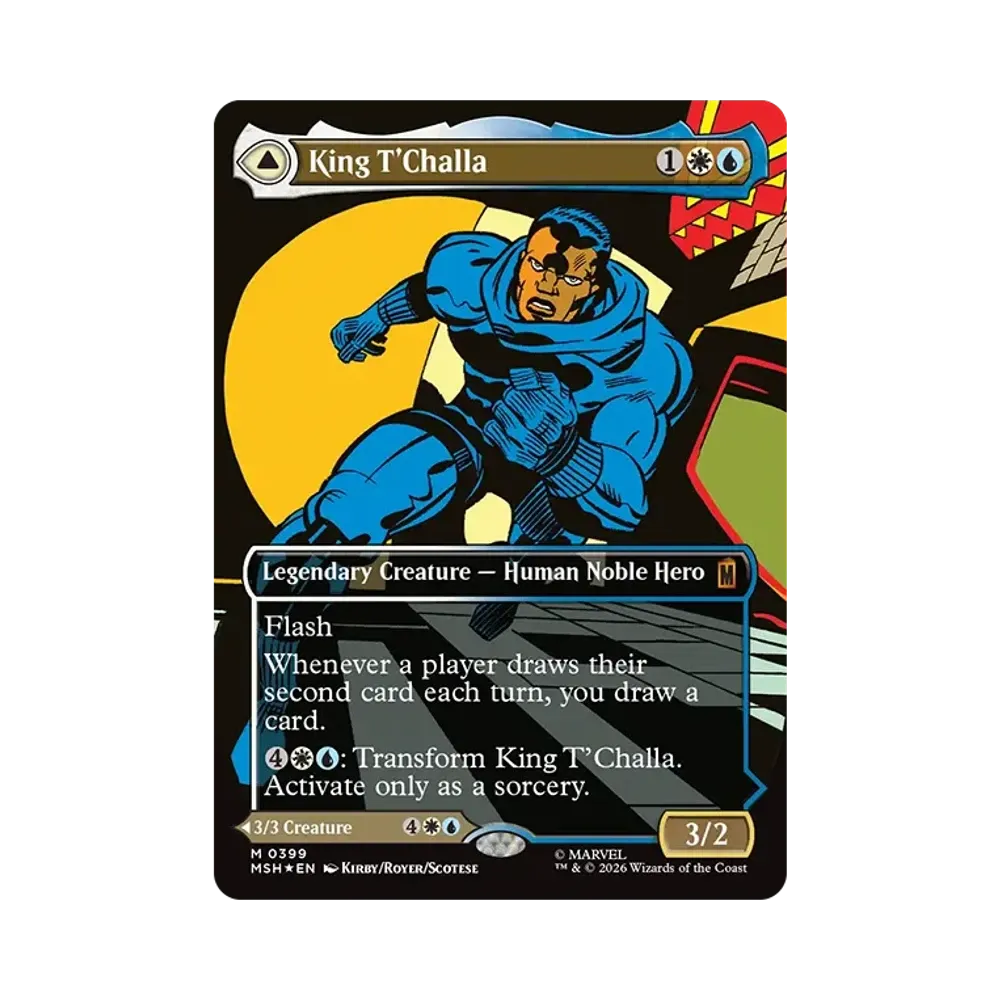 King T'Challa M :Foil :Borderless [MSH 0399][EN](Collector Booster "Marvel Super Heroes")
