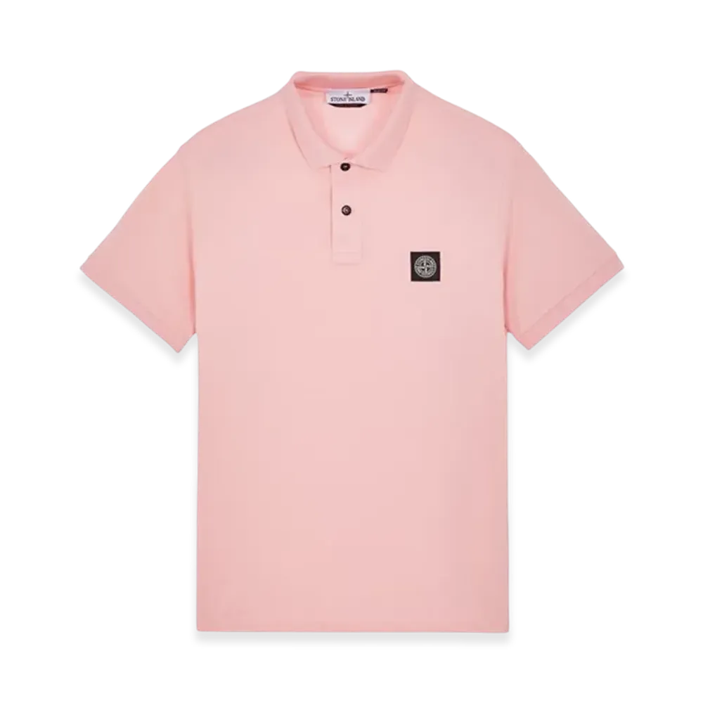 Stone Island 2SC17 Stretch Cotton Pique Polo Shirt - 23SS "Pink"