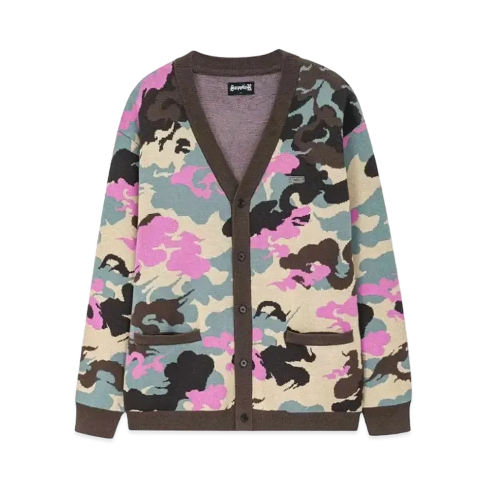 SUPPLIER Kemuri Camo Knit Cardigan "Multi"