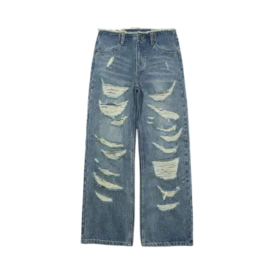 X-Girl Ripped Denim Pants "Ltindigo"