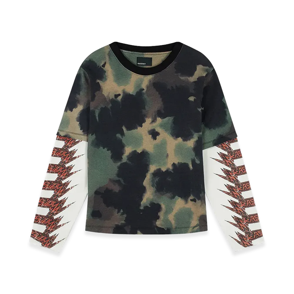 RASSVET Aux Layered Metal LS Tee "Camo"