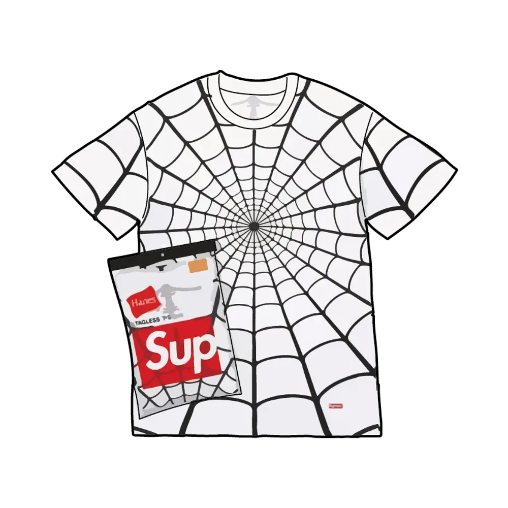 Supreme x Hanes Spider-Man Tagless Tees (2 Pack) "White"