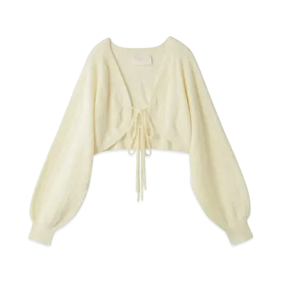 GELATO PIQUE Openwork Cardigan "Yellow"