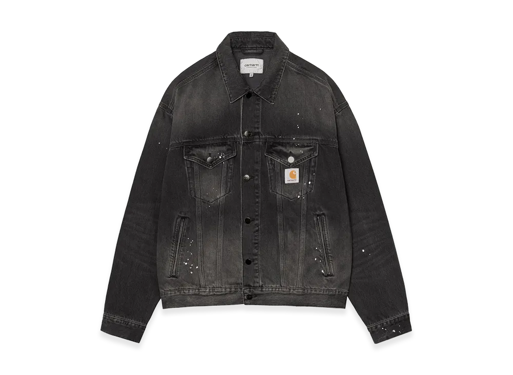 Carhartt WIP Helston Jacket "Black/Destroy Wash/Splatter"