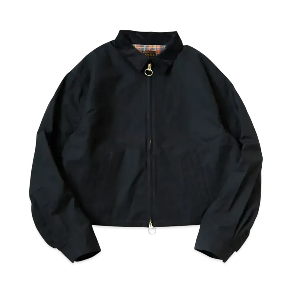 KAPITAL Cotton Weather Oil Coating Drizzler Jacket "Black"