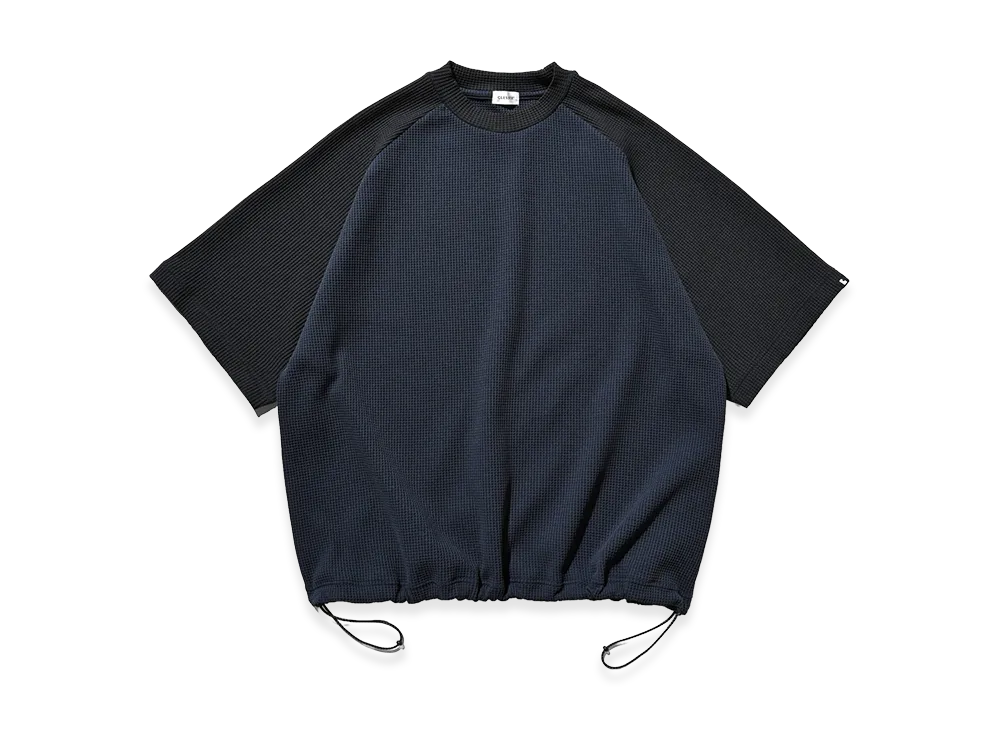 CLESSTE City Light Thermal Raglan S/S T-Shirt With Drawstrings "Navy/Black"