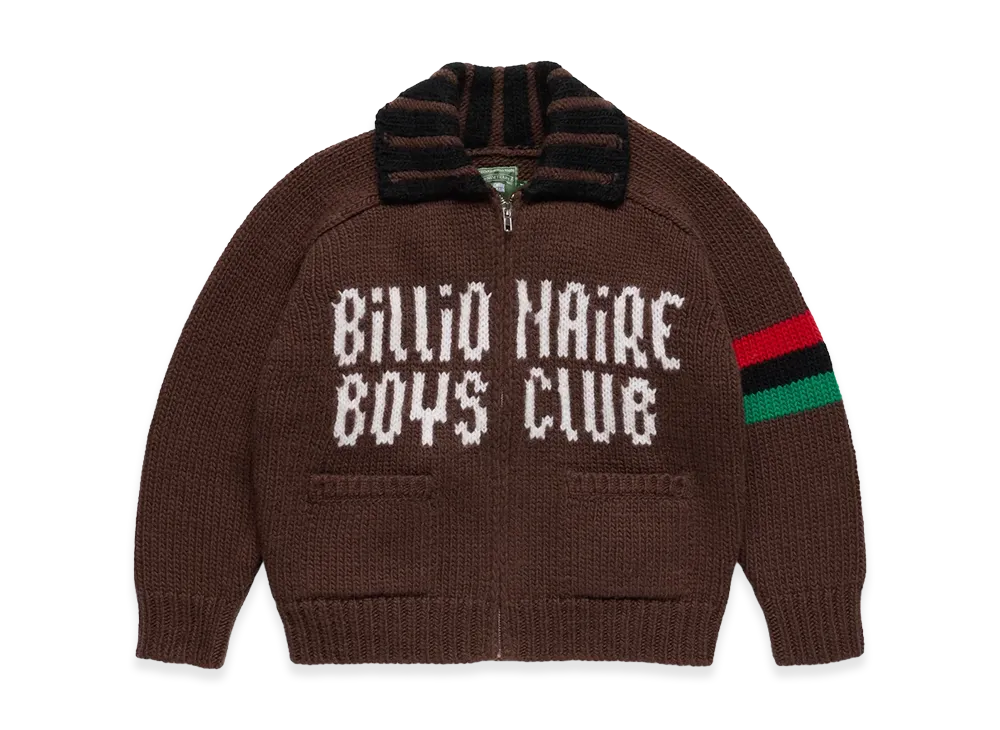 DENIM TEARS Billionaire Boys Club André Leon Talley Knit Zip Sweater "Brown"