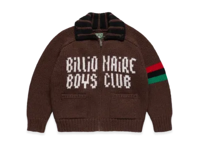 DENIM TEARS Billionaire Boys Club André Leon Talley Knit Zip Sweater "Brown"
