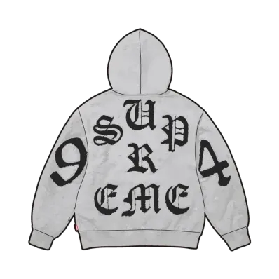 Supreme Cut Out Zip Up Hooded Sweatshirt "Heather Grey"