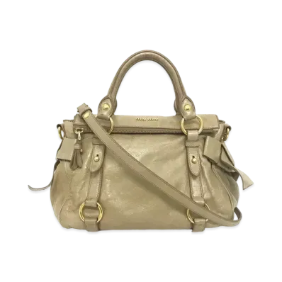 MIU MIU 2Way Shoulder Bag "Beige"