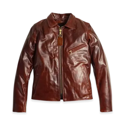 VANSON Enfield Collared Single Riders Octagon "Brown"