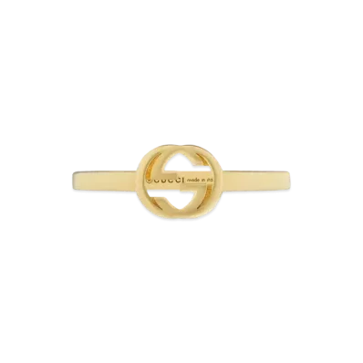 GUCCI Interlocking Double G 18K Gold Ring "Gold"