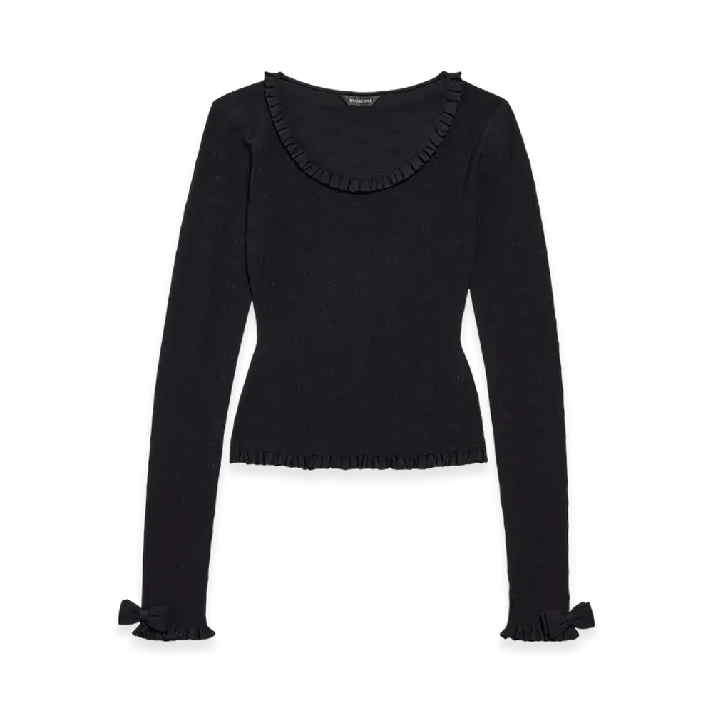 BALENCIAGA Women's Long Sleeve Top "Black"