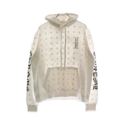 Chrome Hearts CH Plus All Over Print Horseshoe Hoodie "White"