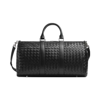 Bottega Veneta Intrecciato Duffle "Black"