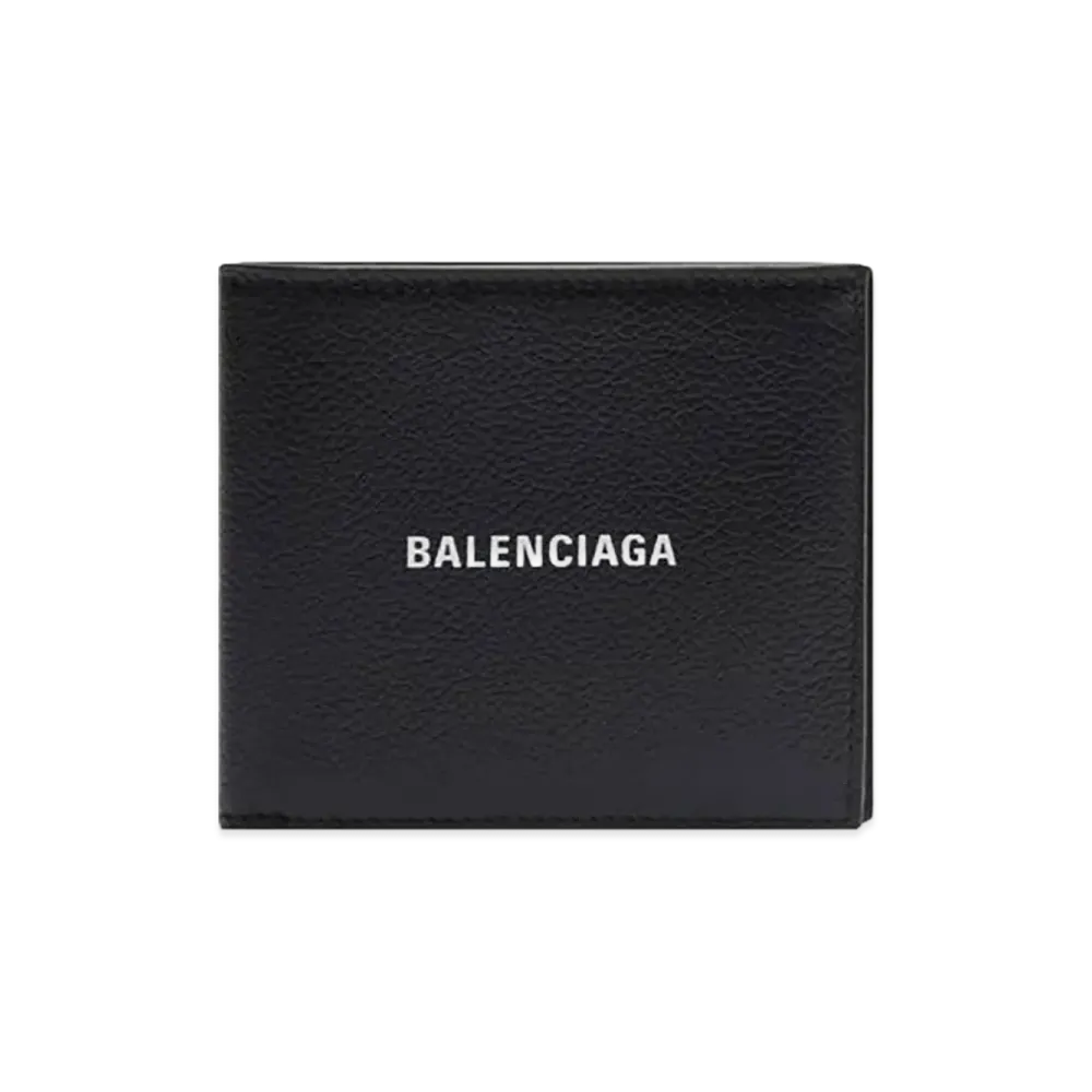 BALENCIAGA Cash Square Folded Coin Wallet "Black"