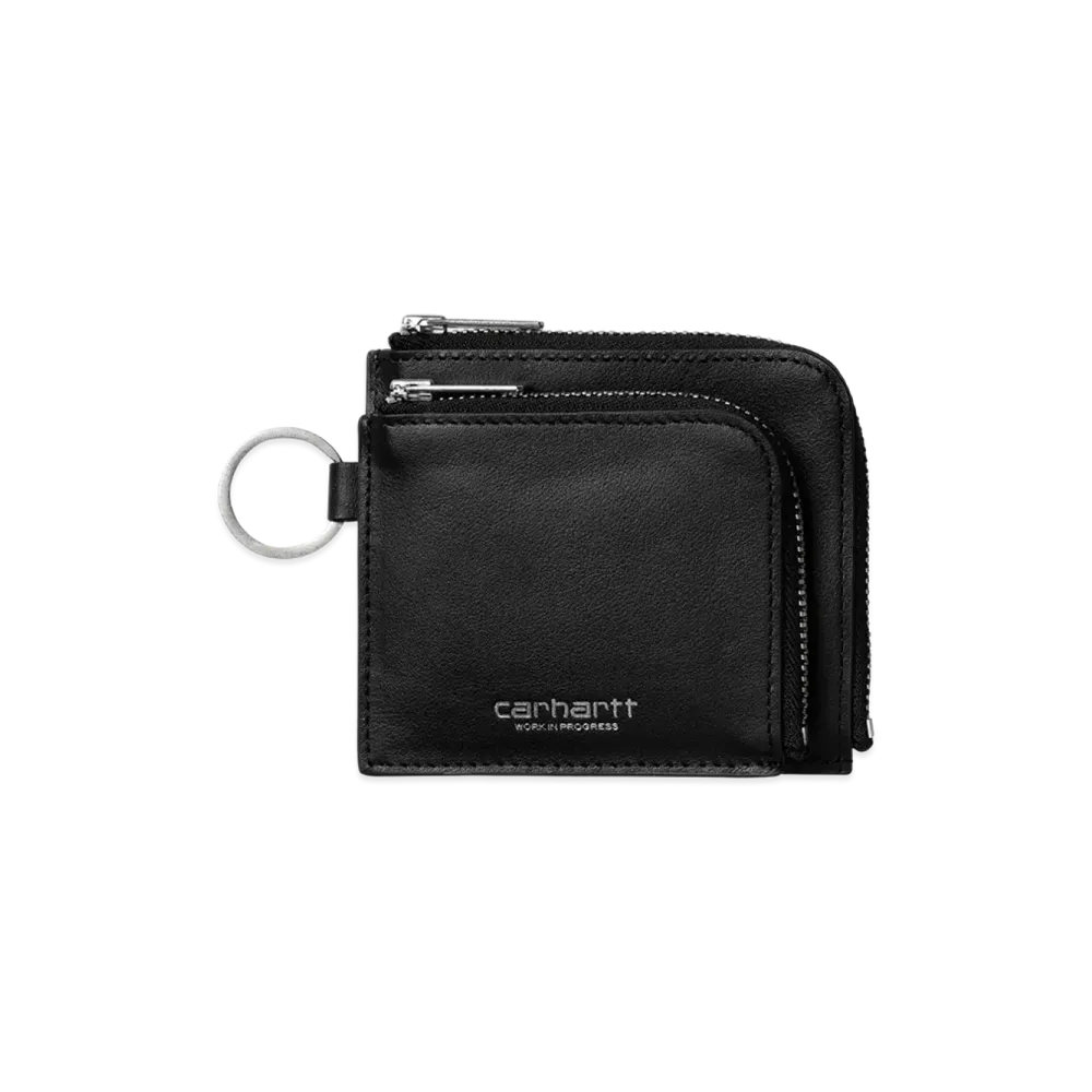 Carhartt WIP Double Vegas Zip Wallet "Black/Silver"