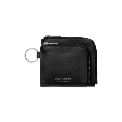 Carhartt WIP Double Vegas Zip Wallet "Black/Silver"