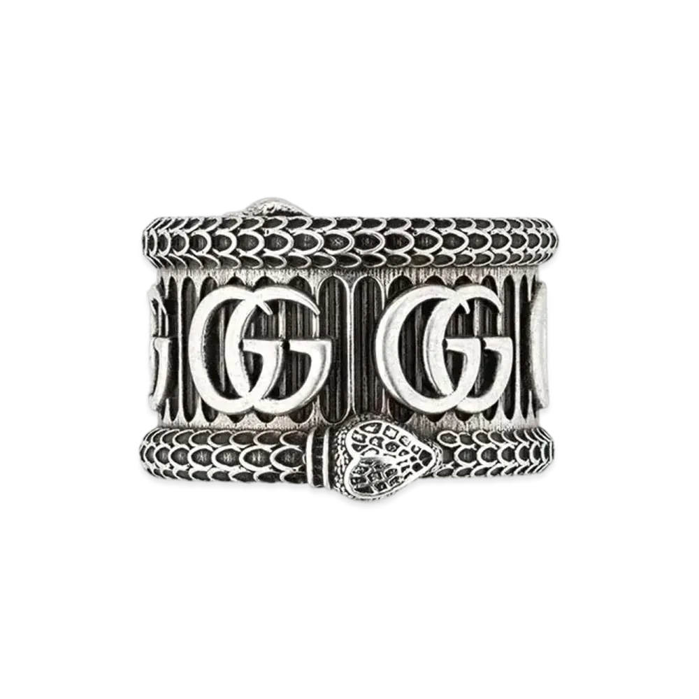 GUCCI Silver Ring With Double G