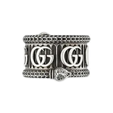 GUCCI Silver Ring With Double G