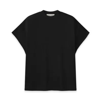 FEAR OF GOD ESSENTIALS Satin Fleece 90's Muscle Tee "Vintage Black"