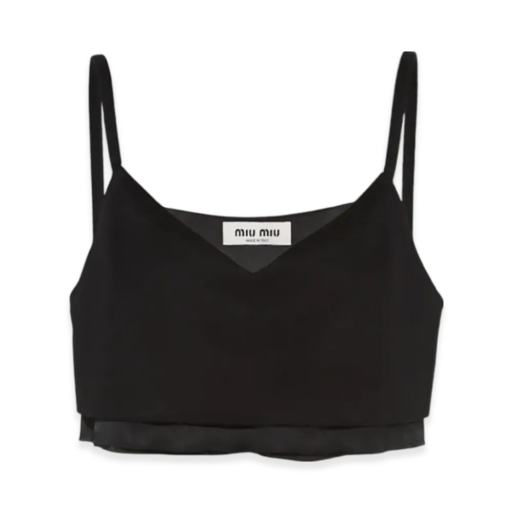 MIU MIU Women's Velour Top "Black"
