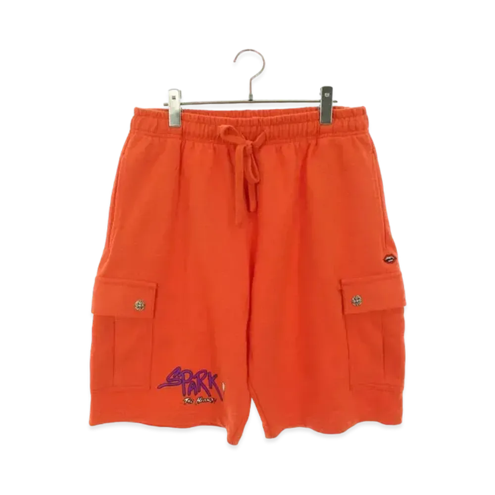 Chrome Hearts PPO Matty Boy Cross Ball Button Cargo Sweat Half Pants "Red"