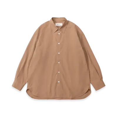 everyone Typewriter Regular Collar Shirt "Beige"