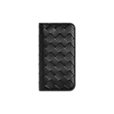 Bottega Veneta Intrecciato Iphone 16 Pro Foglio Case "Black"