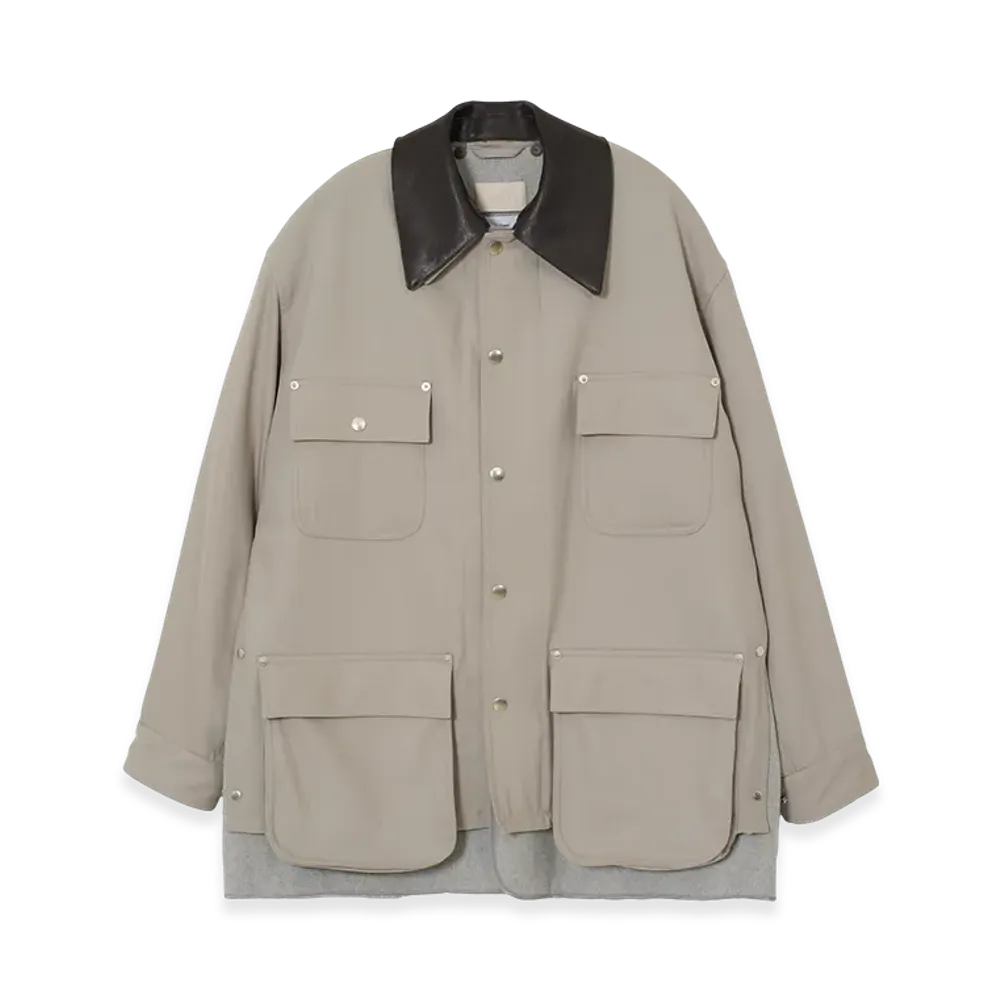 Graphpaper x YOKE Wool Nylon Gabardine Coverall Jacket "Grege"