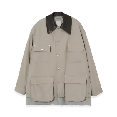 Graphpaper x YOKE Wool Nylon Gabardine Coverall Jacket "Grege"