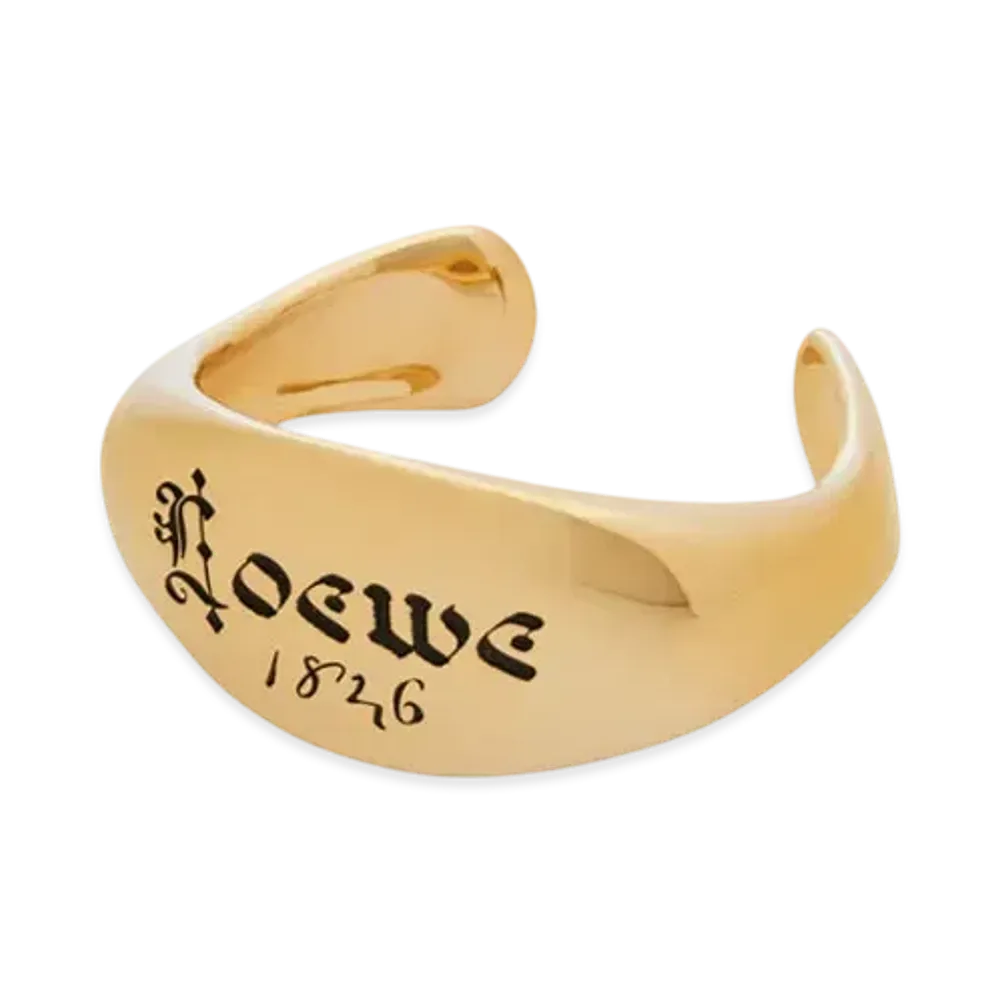 LOEWE Signet Cuff in Sterling Silver "Gold"