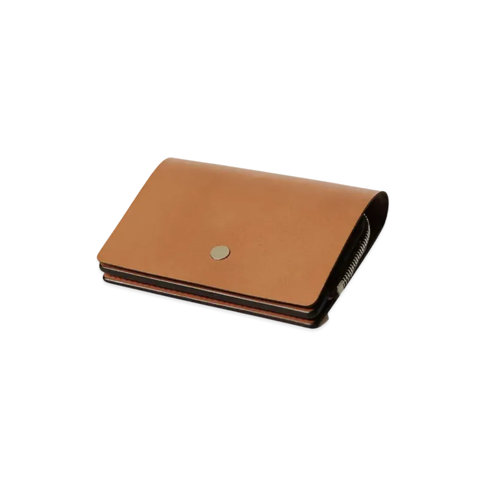 SOPHNET. Leather Small Wallet "Beige"