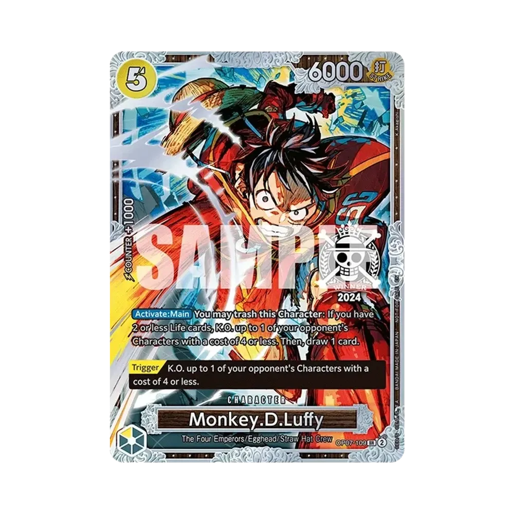 モンキー・D・ルフィ:2nd Place SR [OP07-109]【英語版】(プロモーションカード「チャンピオンシップ 2024 ワールドファイナル」)