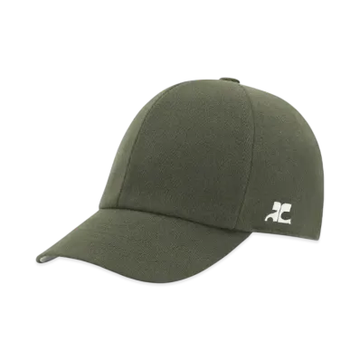 Courreges Signature AC Cotton Cap "Camouflage Green"