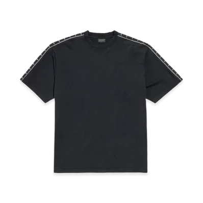BALENCIAGA Stripe T-Shirt Medium Fit "Faded Black"