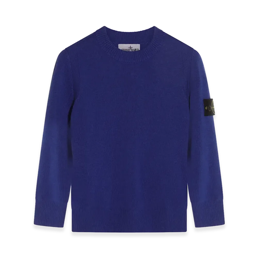 Stone Island Kids Logo Badge Sweater "Blue"