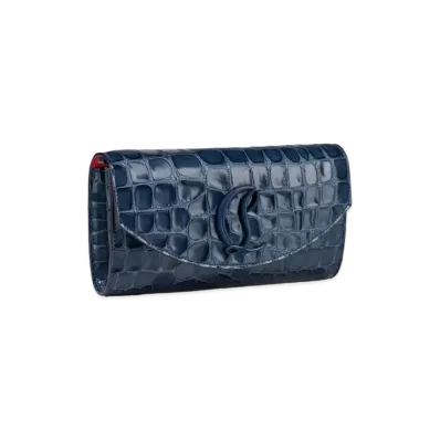 Christian Louboutin Loubi54 Wallet on Chain Alligator Embossed Calf Leather "Blue"