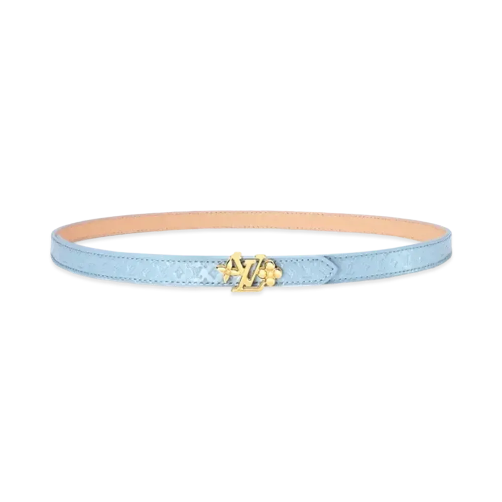 Louis Vuitton LV Flowergram Ardillon 18mm Belt "Blue"
