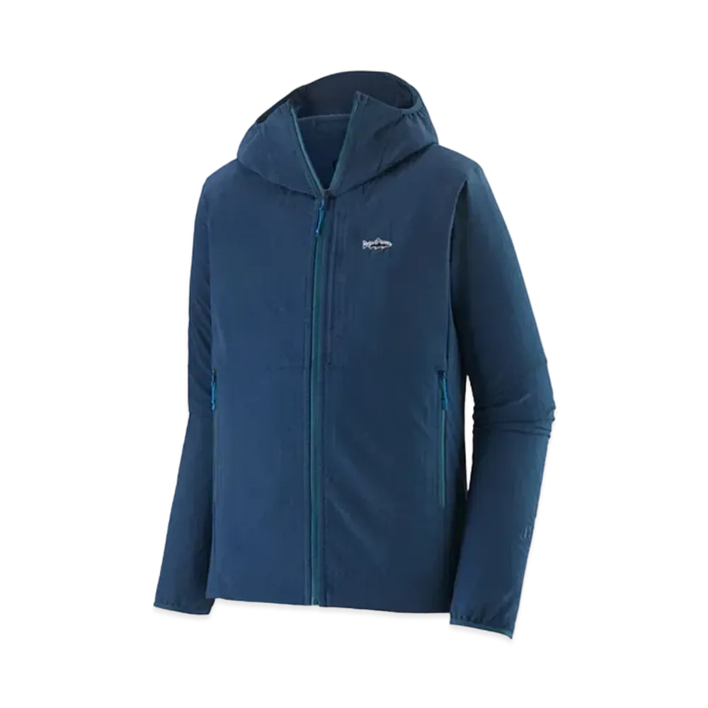patagonia Men's R1 Techface Fitzroy Trout Hoodie "Tidepool Blue"