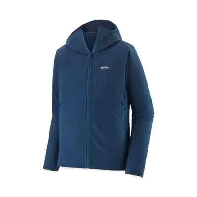 patagonia Men's R1 Techface Fitzroy Trout Hoodie "Tidepool Blue"