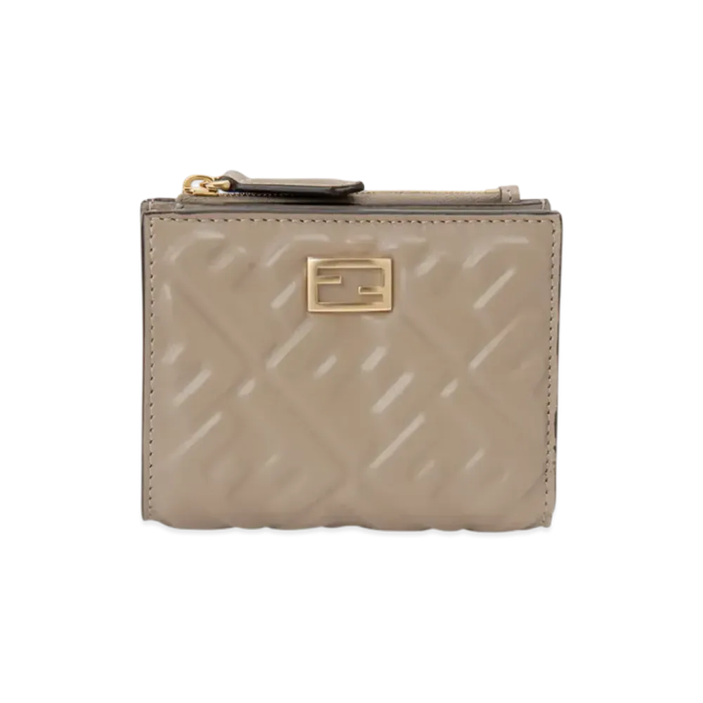 FENDI Bi-fold Wallet FF Motif "Tortora"