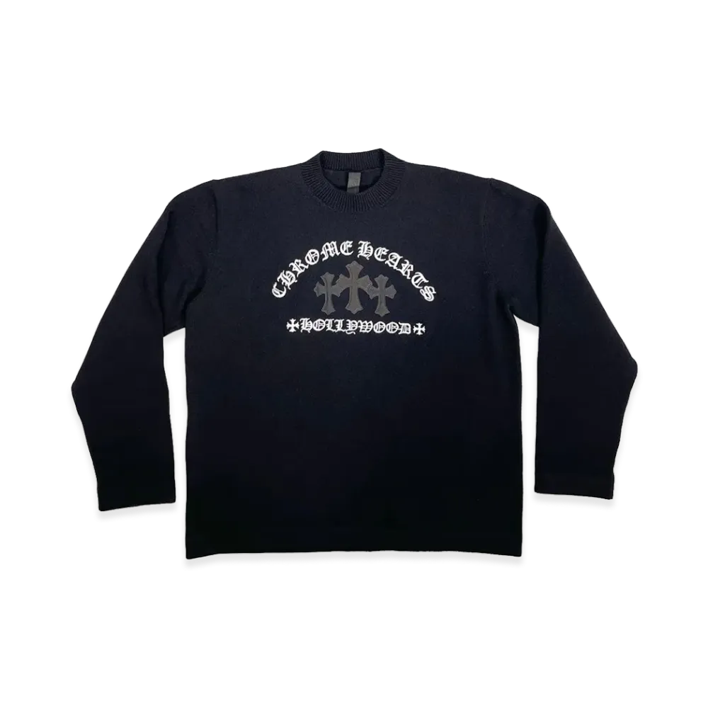 Chrome Hearts Cemetery Cross Cashmere Knit "Black"