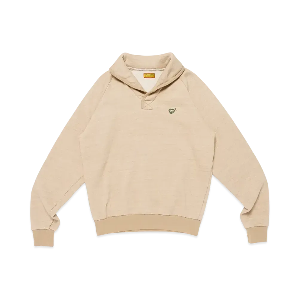 HUMAN MADE Shawl Collar Sweatshirt "Beige"