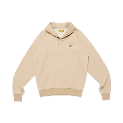 HUMAN MADE Shawl Collar Sweatshirt "Beige"
