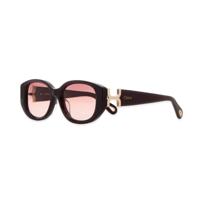 Chloe Women's Acetate Sunglasses "Burgundy"