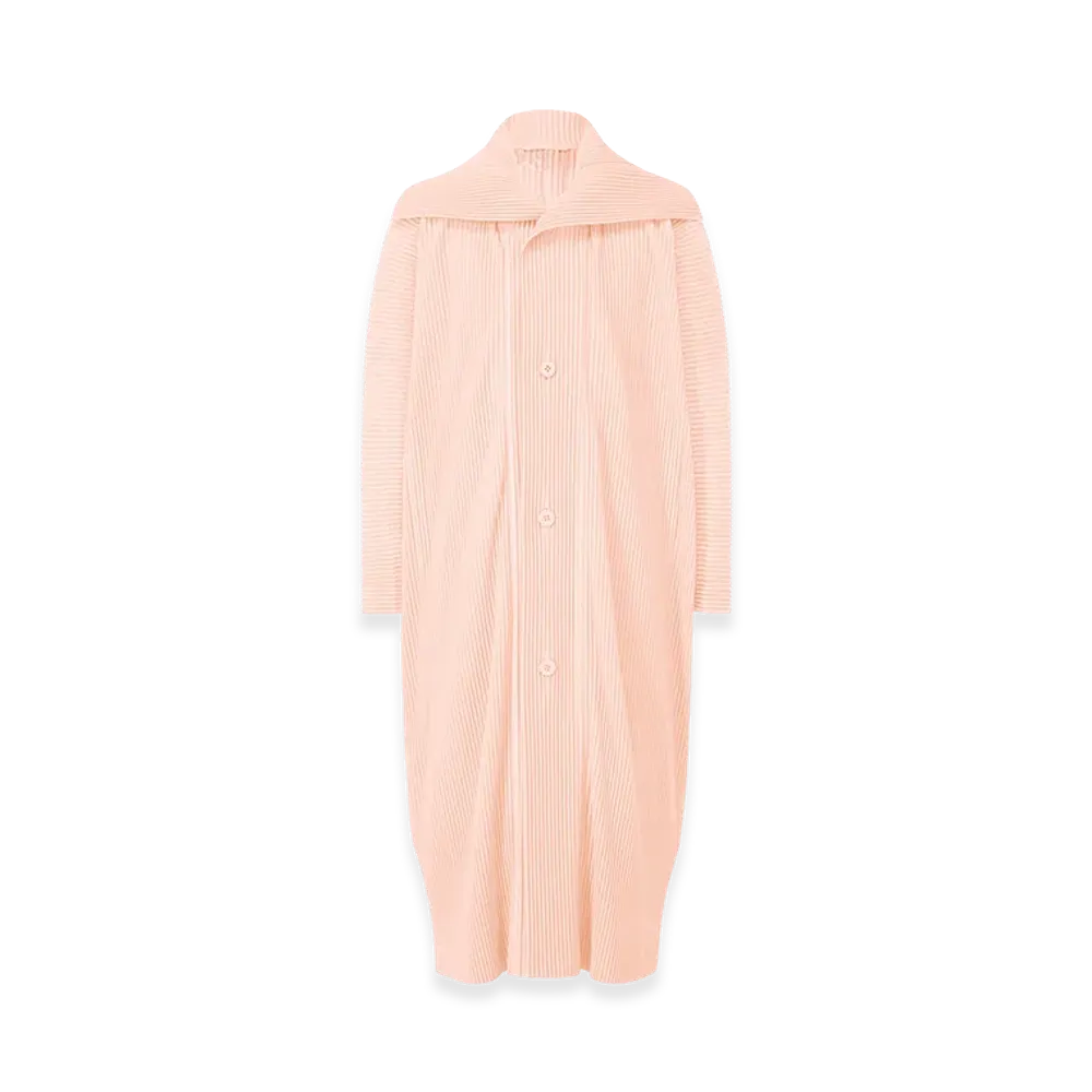 HOMME PLISSE ISSEY MIYAKE Monthly Colors January Long Coat "CT Wall Pale Pink"