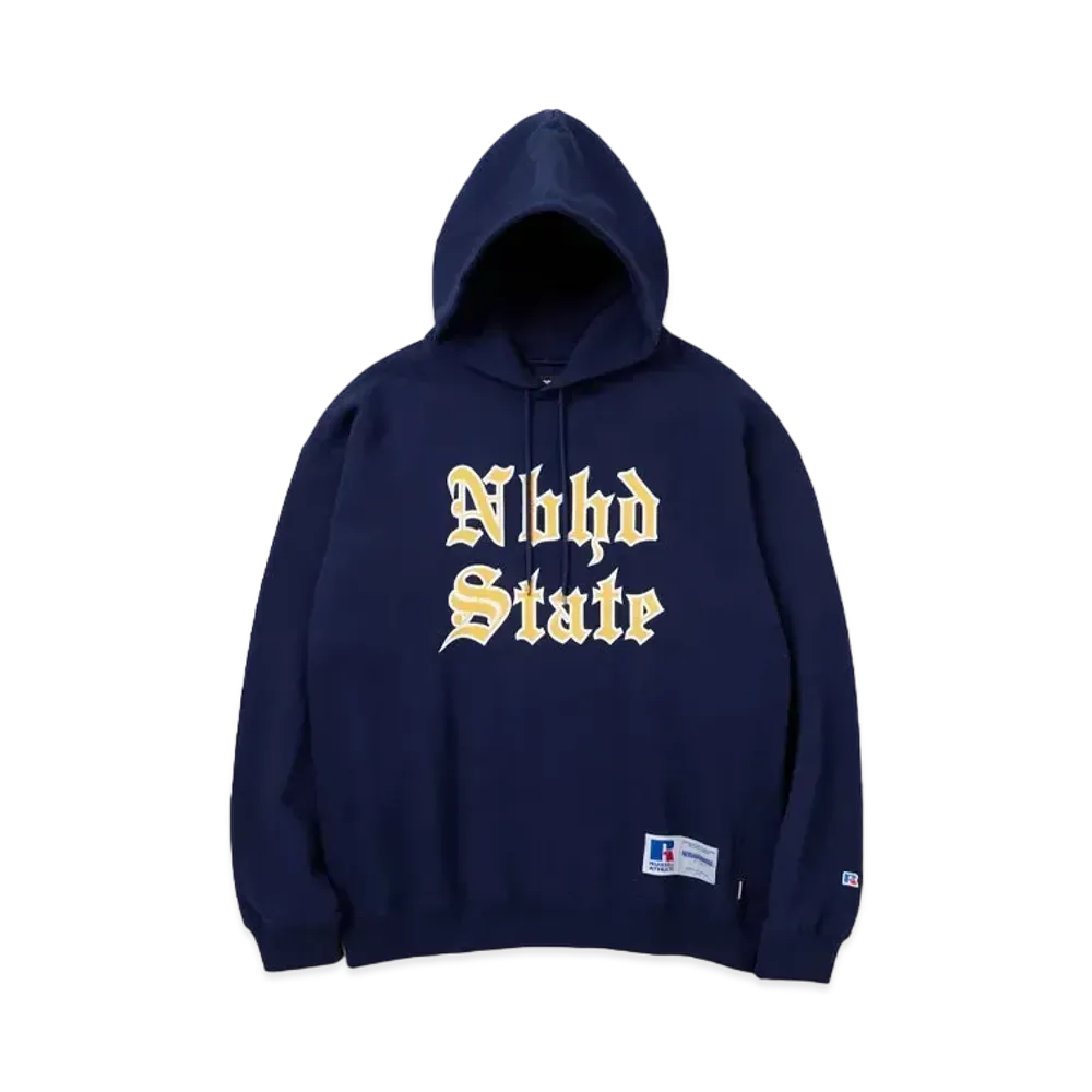 ネイバーフッド NH X ラッセル アスレティック . スウェットパーカー LS "ネイビー"
